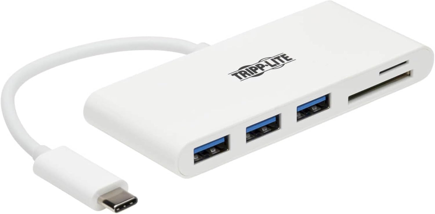 Tripp Lite 3-Port USB-C to USB-A Hub Portable w/Gigabit Ethernet Port RJ45 (U460-003-3AG)