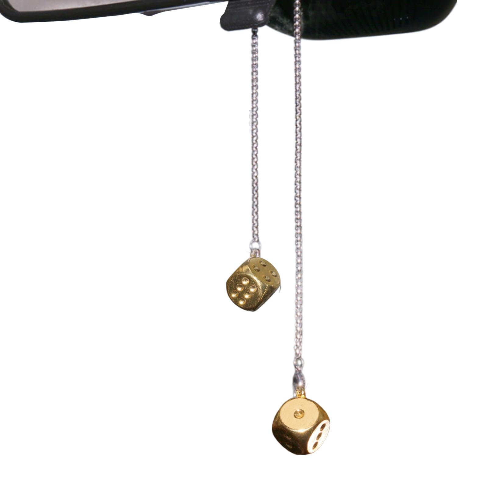 Colgante de Metal para Espejo retrovisor de Coche, diseño de Dados de Metal, decoración de Dados de Metal, Adorno de Metal para camión, decoración de Dados de Metal
