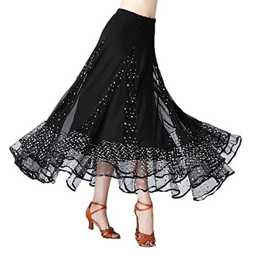 Jupe de danse du ventre longue évasée style maxi flamenco orientale