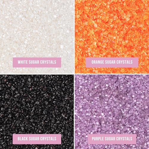Image of Sweets Indeed Sprinkles, 4 Pack, Edible Sprinkle Mix, Perfect for Cake Decorations, Baking, Ice Cream, Cookies, Cupcake Topper (Halloween Sugar)
