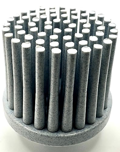 Image of 5 Pack 1 inch 120 Grit White R-Type Bristle Disc | Ceramic-Aluminum Oxide Abrasive Bristle Disc with Quick Change Roll Lock | Pack of 5 | White