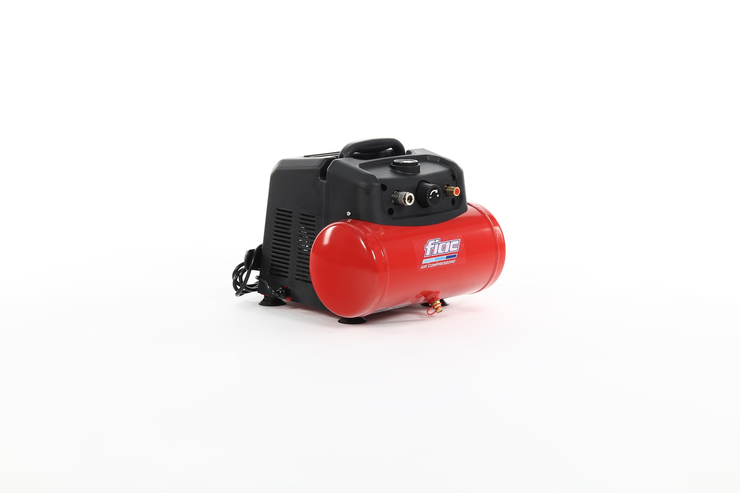 FIAC Compresseur d’Air Portable CUBY, Sans Huile, Pression Maximale 8 Bar, 1.5 CV, Réservoir 6 Litres + Kit avec pistolet de gonflage homologué