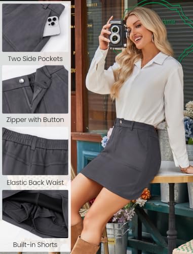 HUSKARY Mini Skorts for Woman 2026 Fall Trendy High Waisted Pencil Skirts - image 5