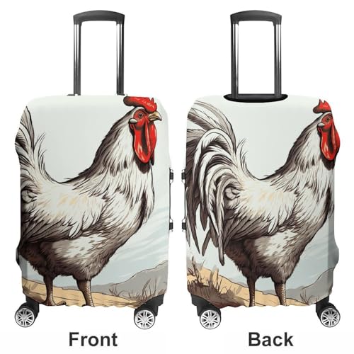Chicken Sketch Travel Luggage Cover Anti-scratch Suitcase Cover Elastic Suitcase Protective Cover Fits 19-32 Inch Luggage XL3