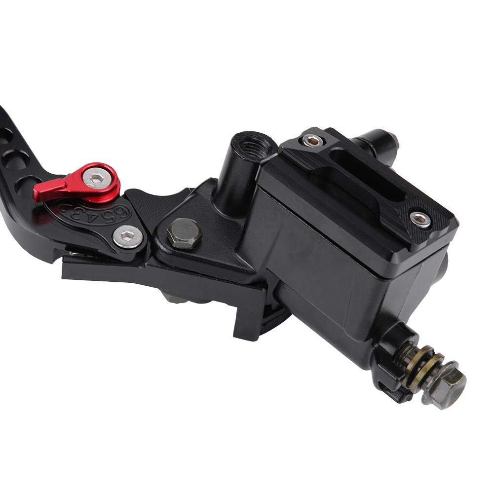 Aramox Guidon Moto 22Mm Leviers de maître-cylindre de frein, 1 paire de leviers de réservoir de maître-cylindre d'embrayage de frein universel pour moto 7/8 "(22 mm), noir