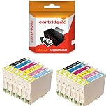 Cartridgex 12 Compatible Ink Cartridge Set Replacement for Epson Stylus Photo R200 R220 R300 R300M R320