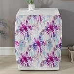 Highdi Washing Machine Cover, Graffiti Washing Machine Covers Indoor with Zipper Sunscreen & Dustproof Washer Protection for Front Load Washer and Dryers (Purple,M capacity 8~10KG)