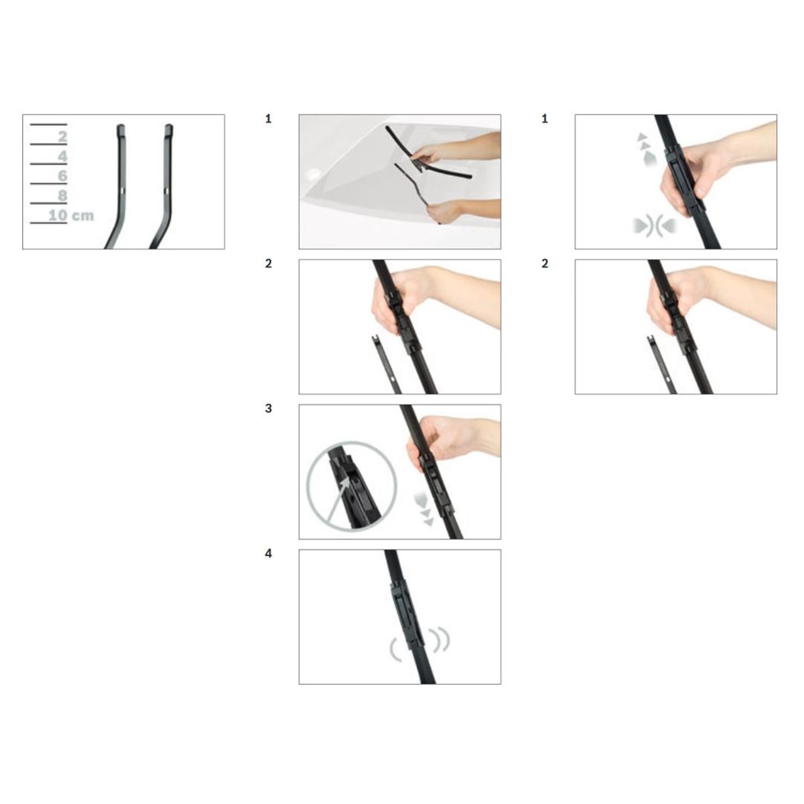 Set Bosch Wischer Wischerblatt Wischerblätter Scheibenwischer Scheibenwischerblätter Aerotwin A428S + Heckwischer Heckwischerblatt Heckscheibenwischer H351