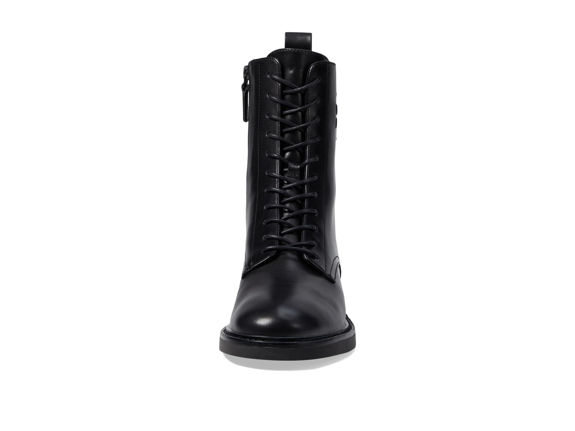 Tory Burch Women's Double T Combat Boot, Perfect Black, 8.5