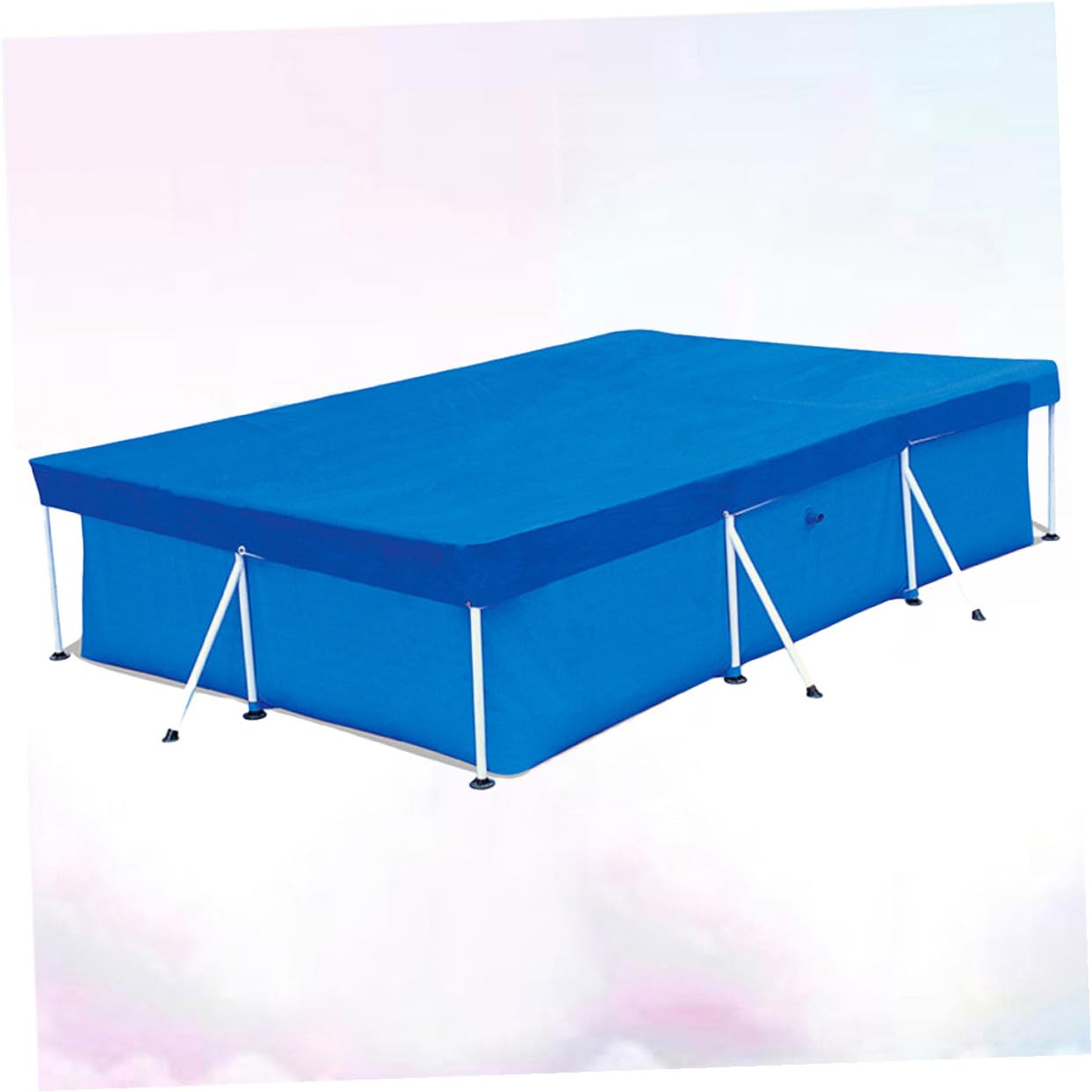 SHINEOFI Bâche de Protection pour Bassin PE Imperméable Antidérapante pour Bassins Tubulaires et Gonflables Couverture Pluie et Tapis Sol Bleu