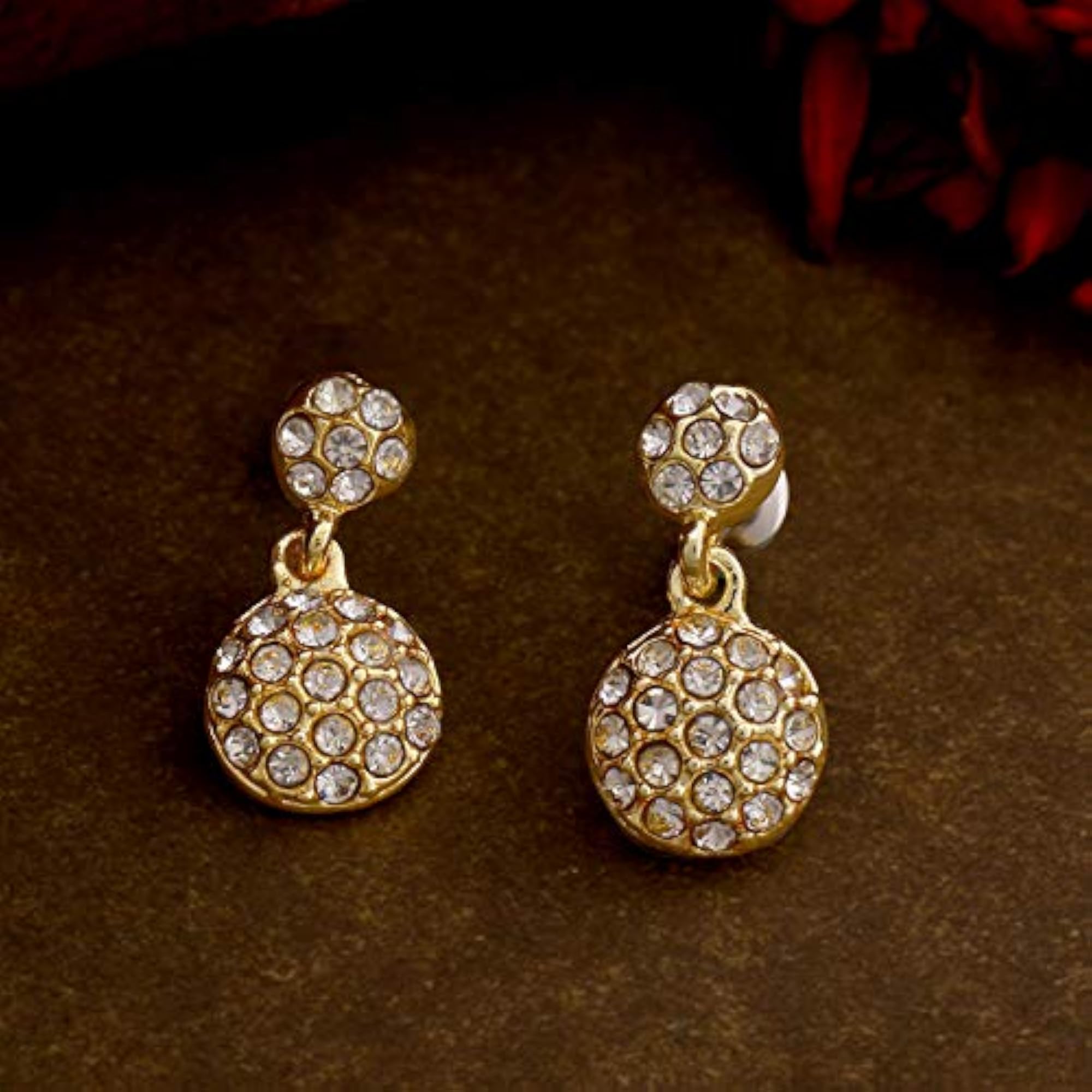 Tone Disco Ball Drop Earrings