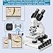 FULENIAO Binocular Microscope Double-Layer Stage 40x-2000x Magnification, Upper and Lower Dual LED Lights, coarse and fine Focusing, Children's Microscope (WiFi Version)