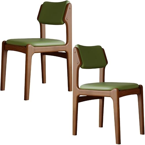 Miniatura 58 de YVYKFZD Wooden Dining Chairs Set, Leather Dining Room Chair with Back, Upholstered Kitchen Chairs, Armless Living Room Chair, for Bedroom Offices