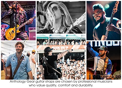 Anthology Gear Sangle en cuir pleine fleur pour guitare électrique, acoustique et basse - Les Beatles, Paul McCartney, John Lennon, RIngo Starr, George Harrison Anthology Gear Sangle en cuir pleine fleur pour guitare électrique, acoustique et basse – Image 7