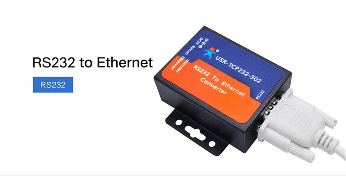 Convertitore Ethernet USR-TCP232-302 RS232 a RJ45, server periferiche seriali, supporto TCP/UDP/HTTP, COM virtuale integrato, configurazione Web, aggiornamento firmware di rete