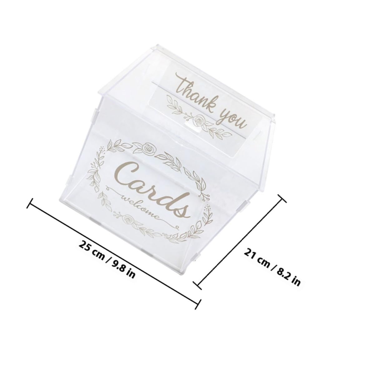 Hemobllo Große Hochzeitskartenbox mit Schloss für Hochzeit und Party Elegante Kartenbox aus Acryl Aufbewahrung für Umschläge und Erinnerungen mit Romantischem Design