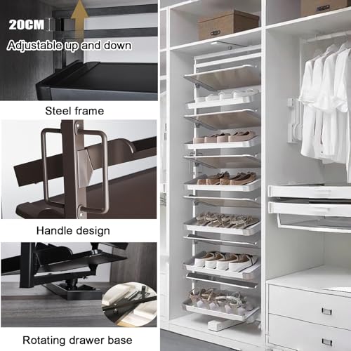 Rangement chaussures réglable à 5 couches avec boîte supérieure