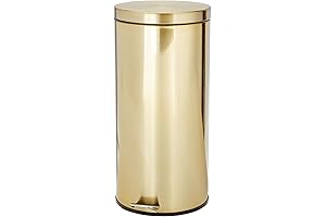 Step On It: The mDesign Gold Trash Can for Kitchen Excellence