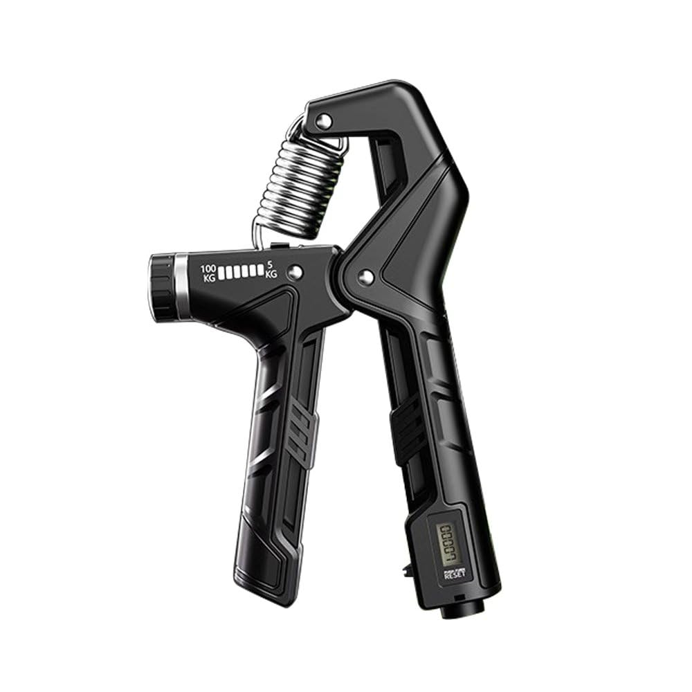 Hand Grip Strengthener, Hand Gripper, Forearm Strengthener, Hand Exerciser Grip Trainer with 11-220LBS (5-100Kg) Adjustable Resistance for Athletes Musicians Hand Wrist Injury Recovery (Black)