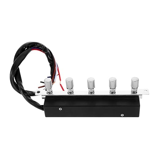 Homoyoyo Range Hood Switch 5 Button Replacement, Universal Control Panel for Kitchen Exhaust Fan Light Mechanical Keyboard Controller Compatible with Vissani Sc706t Parts, Manual Wiring Required