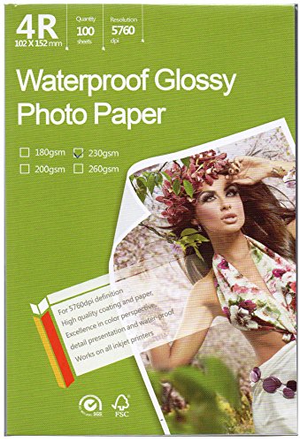 Papier photo jet d'encre brillant 10 x 15 cm pour imprimer des photos nettes