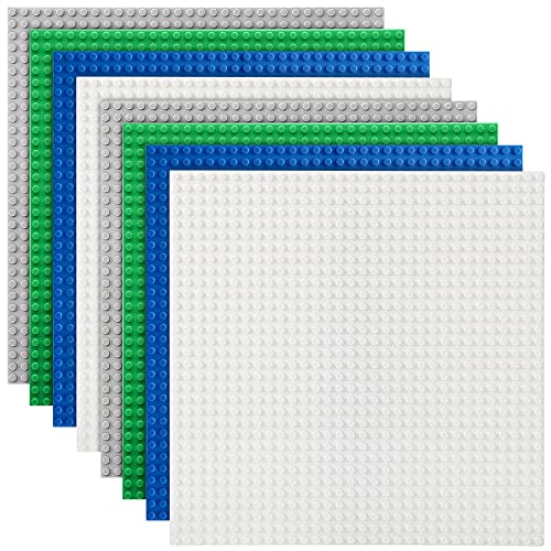 Lekebaby 8 Pack Classic Baseplates Building Base for Building...
