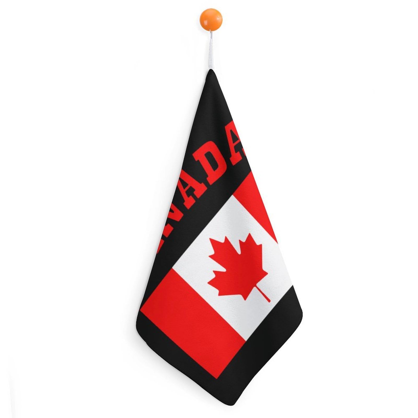 TXFBTRFSA Canada Flag Canadian Maple Leaf Hand Towels with Hanging Loop Kitchen Towel Handkerchiefs Cleaning Cloths