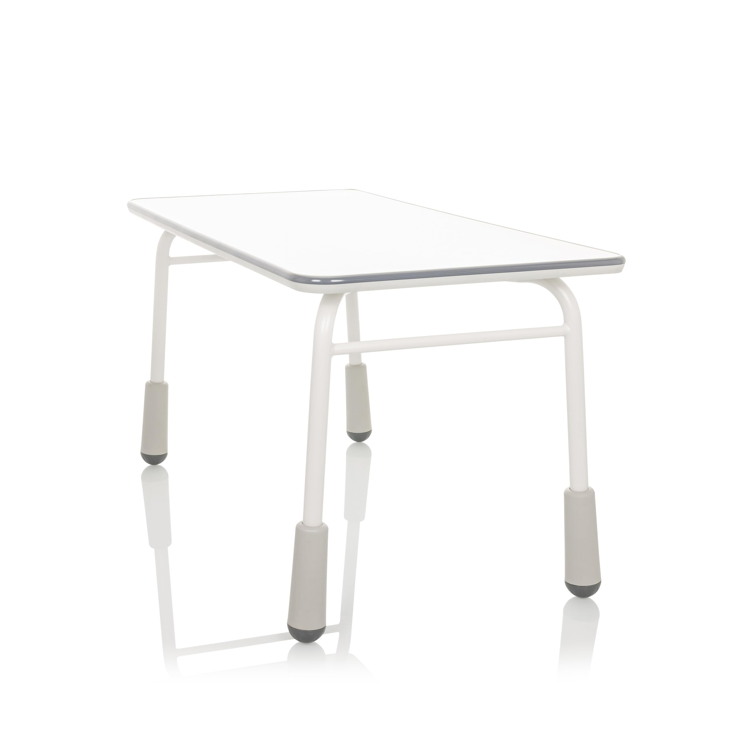 hjh OFFICE Escritorio Infantil Regulable en Altura Kid Gro T Escritorio para niños y jóvenes 120x60 cm, Blanco/Gris