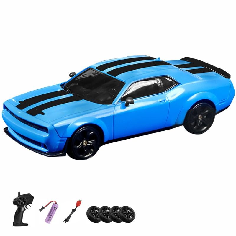 Ttrzlrb Coche de Control Remoto Drift, minicoche de Control Remoto, minicoche RC 4WD 1:24 con Luces LED, Coche de Juguete RC con Control Remoto para Adultos y niños