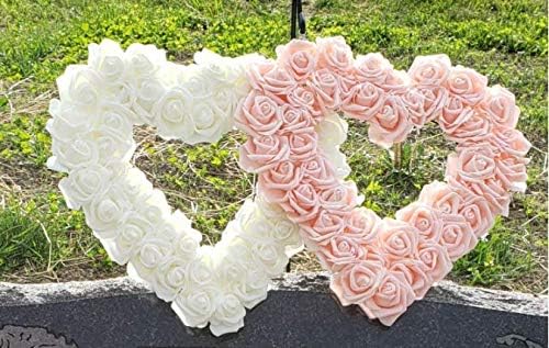 3 x 1.6 x 3 inches 100pcs DIY Real Touch 3D Artificial Foam Rose Head Without Stem for Wedding Party Home Decoration (White) - Image 2