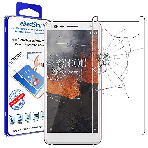 ebestStar - Cristal Templado Compatible con Nokia Nokia 3.1 (2018) Protector de Pantalla, Película Vidrio Protectora Ultrafina, Dureza 9H, Sin-Burbujas [Aparato: 146.25 x 68.65 x 8.7mm, 5.2'']