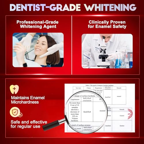 Image of Teeth Whitening Strips for Tooth White: Professional Dentist Formulated Teeth Whitener Enamel-Safe Non-Slip 28 Strips 14 Treatments