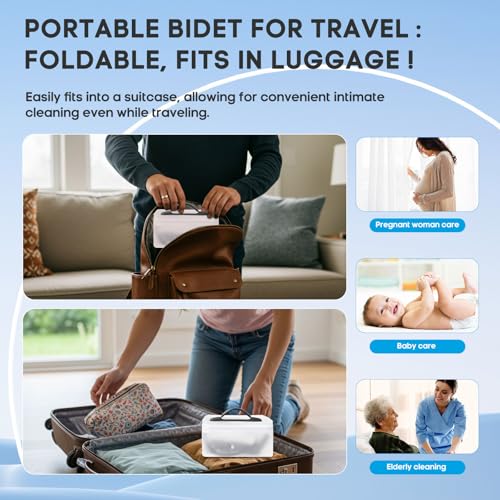 Bidé de mano recargable jamini: higiene personal y doble presión en tus viajes 3