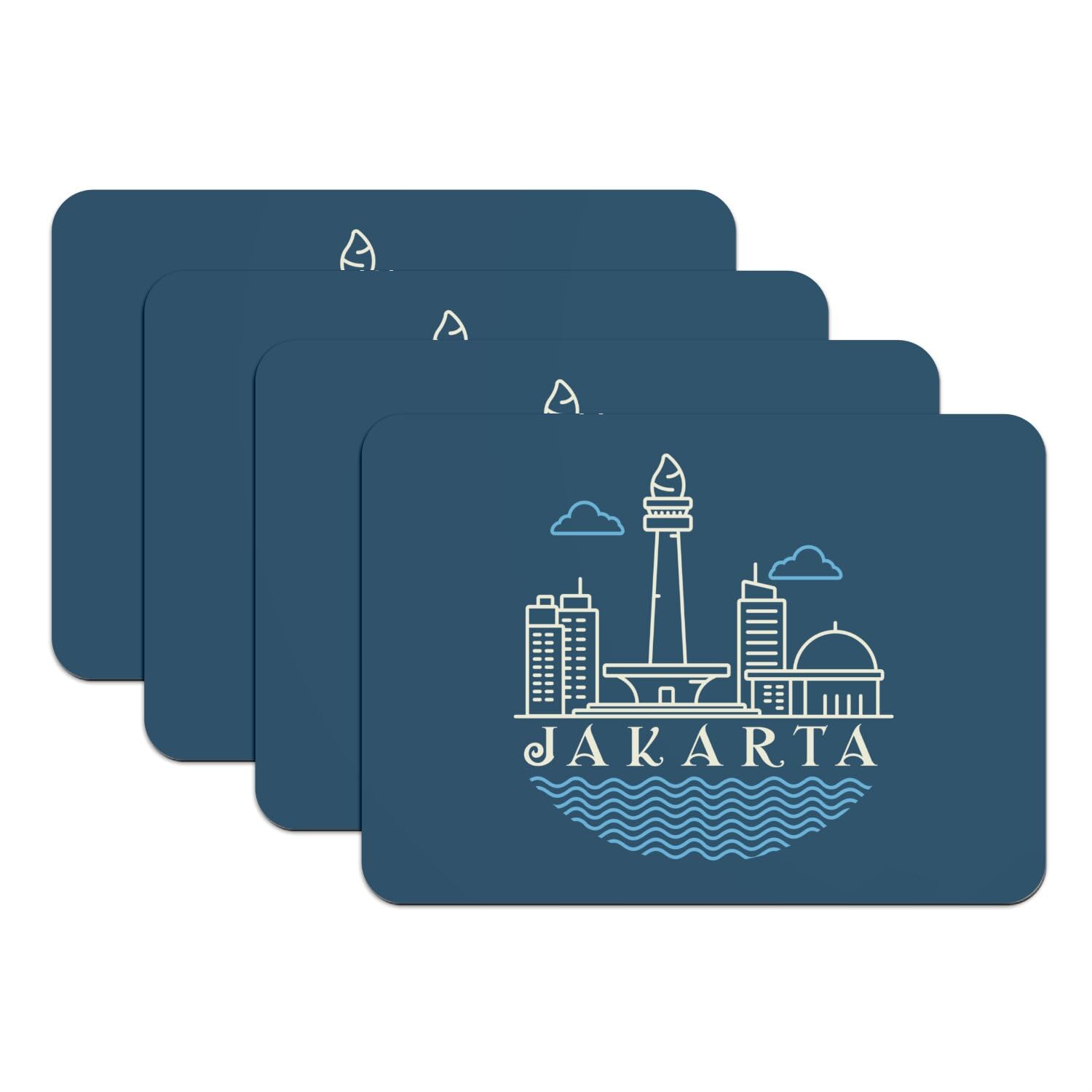 Sets de table bleu Jakarta 39,5 x 28,5 cm pour vos repas quotidiens et soirées d'évasion