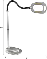 Vista 10 de LIGHT IT! By Fulcrum, 20072-401 MultiFlex LED Floor Magnifier Lamp, Silver, Single pack