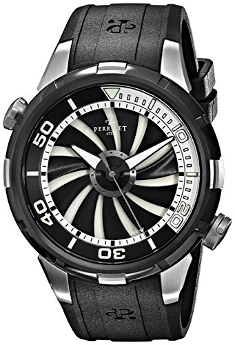 Men's A1067/1 Turbine Diver Analog Display Swiss Automatic Black Watch