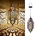 Lifeel Solarlaterne für außen, Marokkanisch Garten Laterne, Dekorative Solarlampe Hängend, Metall LED Solar Laterne für Draussen Baum Patio (Bronze)