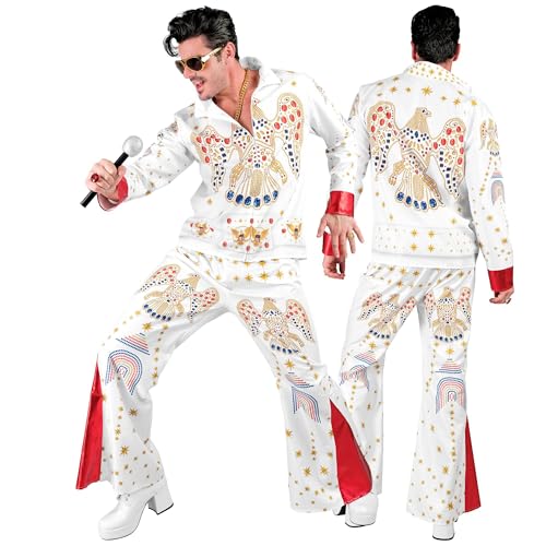 W WIDMANN MILANO Party Fashion - King of Rock'N'Roll Kostüm, Oberteil & Hose, 50er Jahre Outfit für Karneval & Show Time