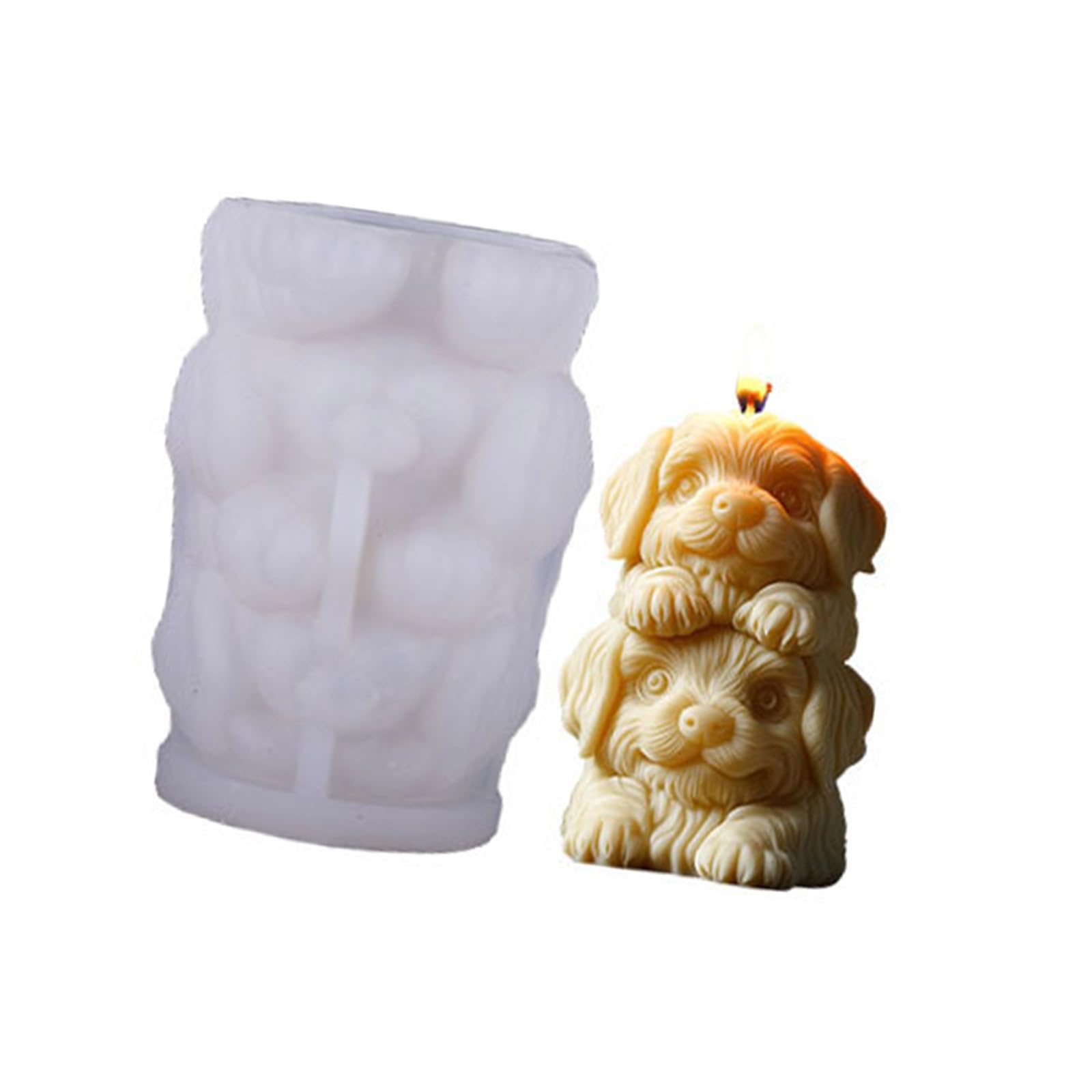 Fromceo Adorable Dogs Dog Statue Silicone Mold For Soap Chocolate Baking Puppy Silicone For Epoxy Resin Home Decoration Dog Figurine Silicone Mold Pet Puppy Silicone