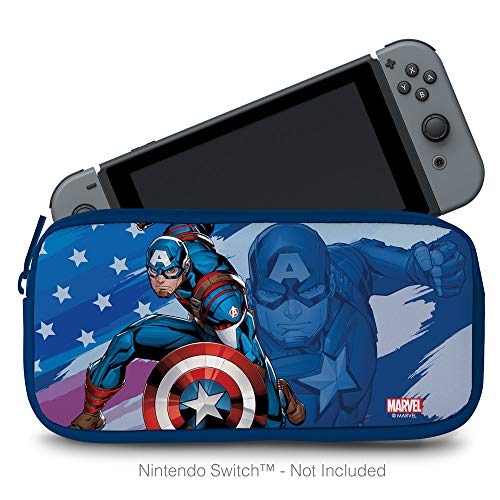 Controller Gear Protective Portable Neoprene Travel Carry Case Compatible with Nintendo Switch and Switch Lite - Captain America - Nintendo Switch