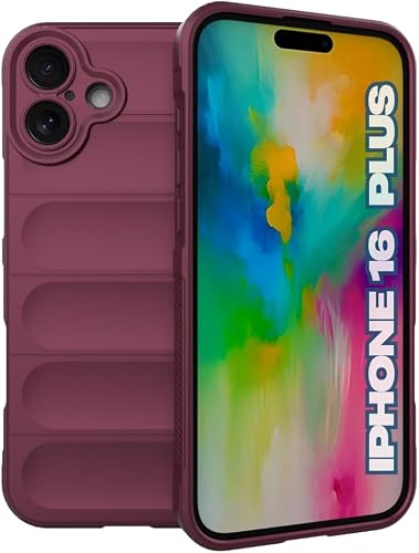 Cover for iPhone 16 Plus - Gadget Mafia® Magic Shield Shockproof Case (Plum)
