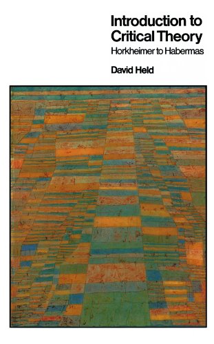 Cover of Introduction to Critical Theory: Horkheimer to Habermas