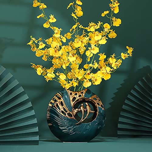 Modern Abstract Art Ceramic Statue Home Decoration-Sculpted Hand-Painted Figure，Collectible Figurines Sculpture Decoration Ornaments For Living Room(Vase) #TOP2