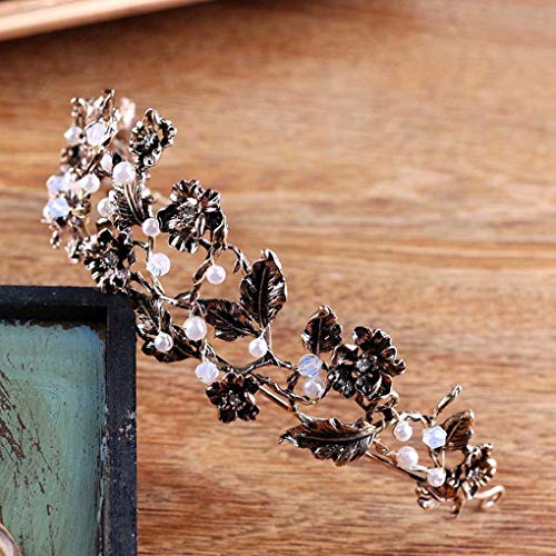 Leiothrix Gold Bride Wedding Queen Flower Crowns And Tiaras Baroque Bridal Hair Accessories For Women #TOP3