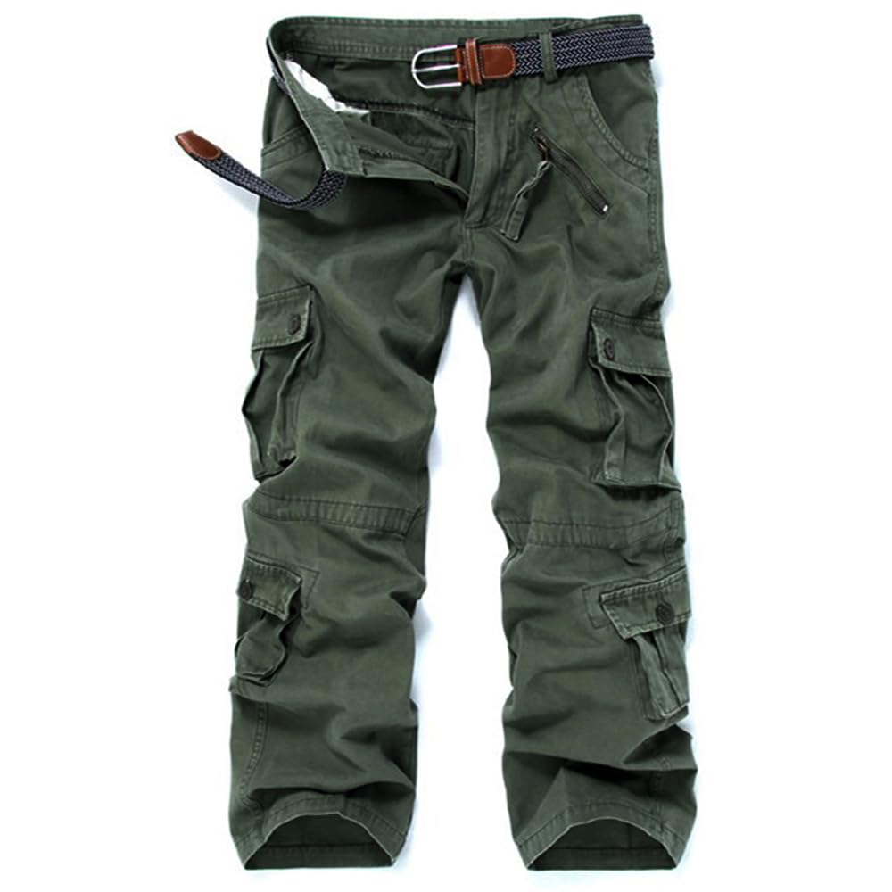 Pantaloni Cargo Vintage Pantaloni da Lavoro per Uomo Pantaloni da Esterno in Cotone Pantaloni Tattici da Combattimento con Molte Tasche Pantaloni Ranger Uomo