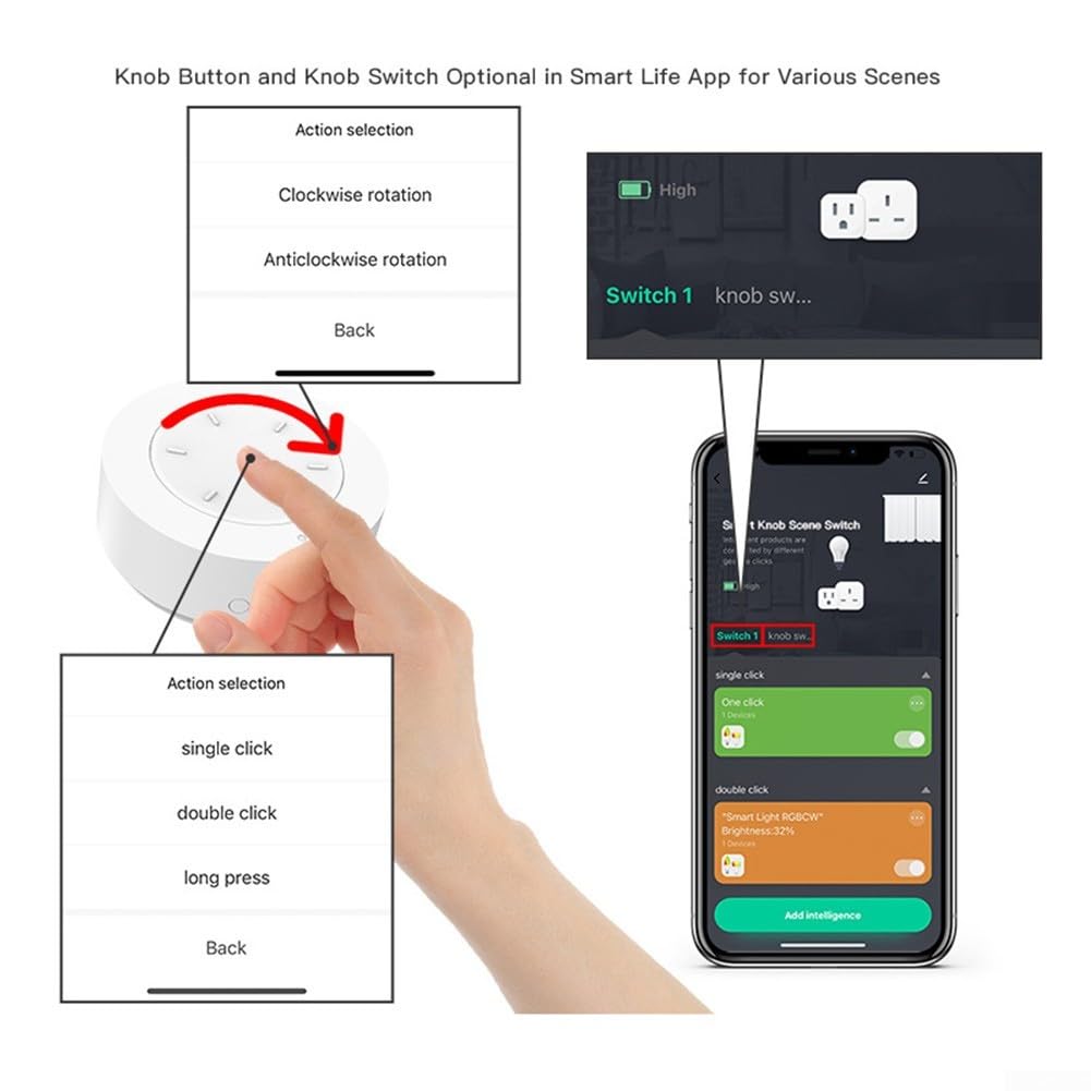 Zigbee Smart Switch Fernbedienung - Dimmschalter Für Smart Home Beleuchtung