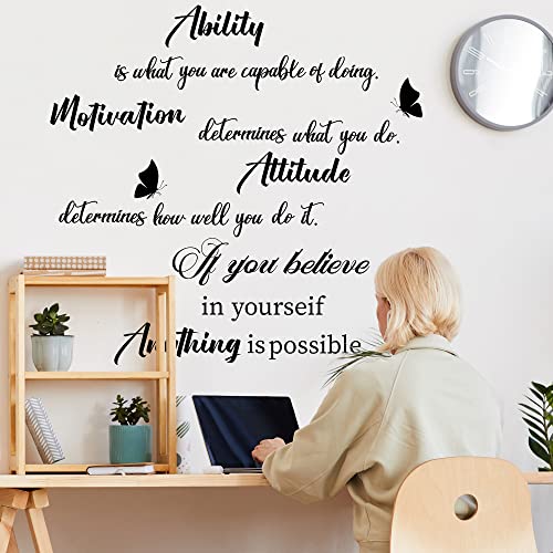 Vinilos decorativos con frases motivacionales removibles miniatura 3