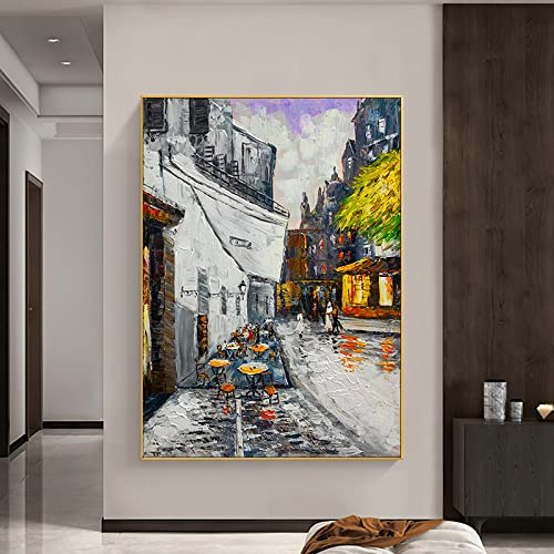 Peinture sur toile paysage abstrait style Van Gogh art célèbre pour grand mur de salon