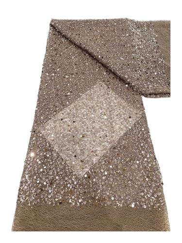 Tela de tubo cuentas lentejuelas de 5 yardas, ideal para confeccionar tu propio vestido de novia