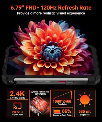 8849Pro TANK 2 PRO Rugged Smartphone, 23800Mah Android 14 Outdoor Cell Phone With Projector, 16Gb Ram+256Gb Rom, 6.79 Inch Waterproof 4G Mobile Phones Unlocked,1Tb Expand/Otg/Gps thumb #6